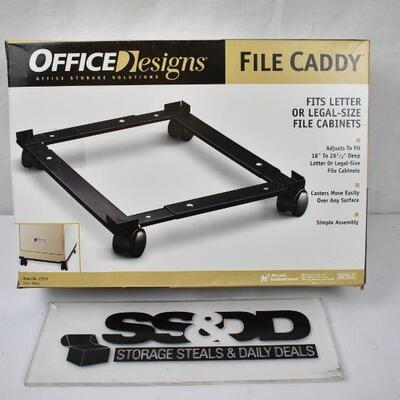 Hirsch Industries Office Designs File Caddy, Black - New