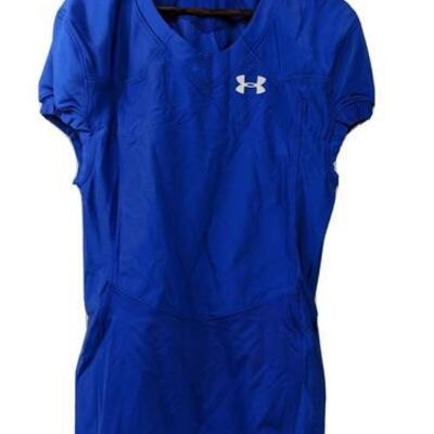 Under Armour Men's Stock ArmourGrid Mesh Practice Football Jersey Blue - New