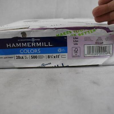Hammermill, HAM102269, Colors Copy Paper, 500 Sheets, Lilac - New, Open Package