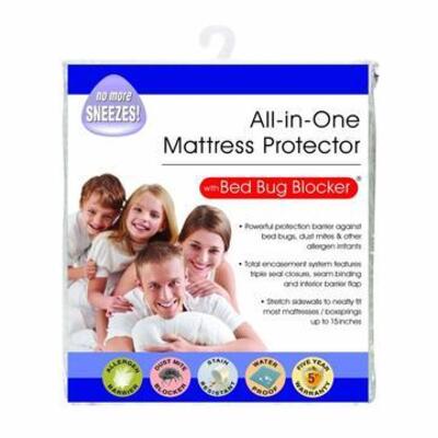 Original Bed Bug Blocker Zippered Mattress Cover Protector, Cal-King - New