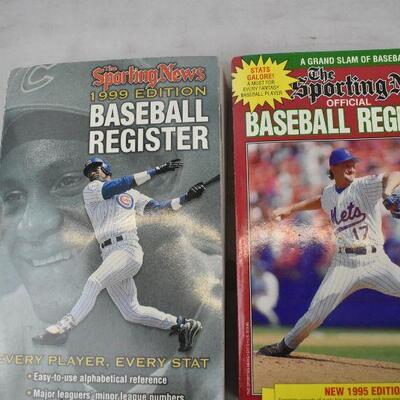 4 Paperback Books, Football & Baseball Stats