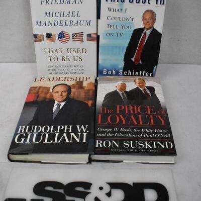 4 Hardcover Non-Fiction Books: That Used to be Us -to- The Price of Loyalty