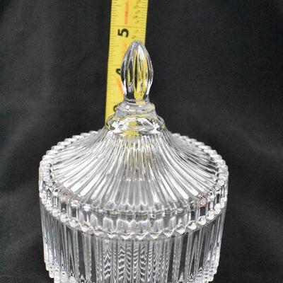 Cut Glass Candy Dish with Lid