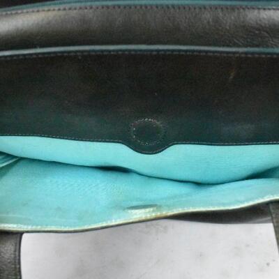 Wilson's Leather 3 pc Briefcase Bag, Handbag Purse, Accessory Bag, Dark Green