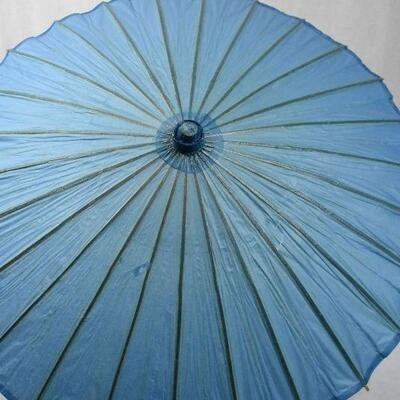 Blue Paper Umbrella with 2 Small Tears