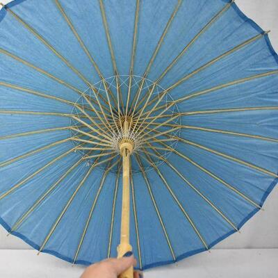 Blue Paper Umbrella with 2 Small Tears