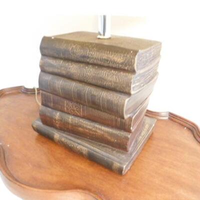 Ceramic Book Stack Post Table Lamp 19