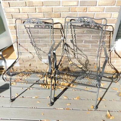 Choice One:  Pair of Metal Patio or Porch Chairs 