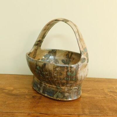 Hand Crafted Pottery Basket 9