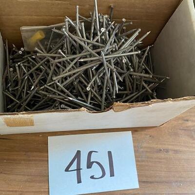 Lot 451 - Box of Nails
