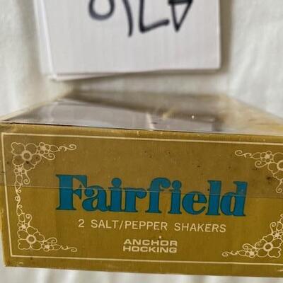 Lot 476 - Vintage Fairfield Salt and Pepper New in Box