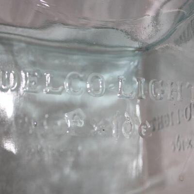 Delco Light Exide aqua glass battery jar - LOCAL PICKUP ONLY