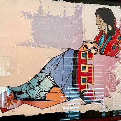 LOT 88  S/N PRINT ON RAGGED EDGE PAPER NATIVE WOMAN AMADO MAURILIO PENA