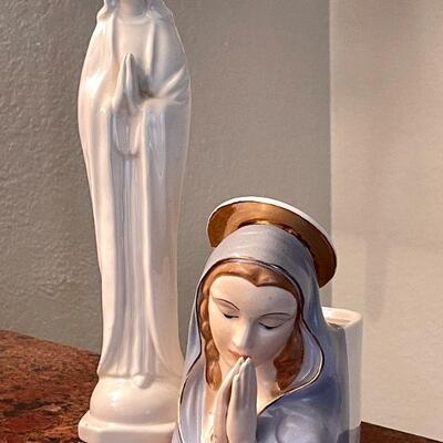 LOT 93  VINTAGE CERAMIC MADONNAS 