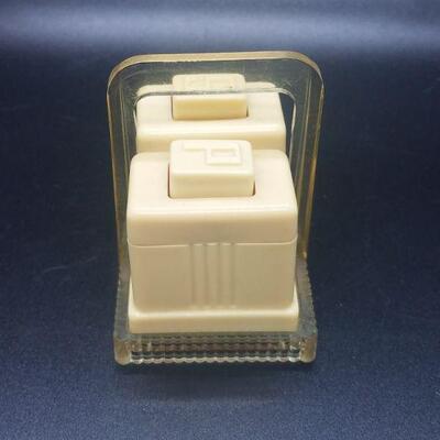 Lot 14 - Art Deco Carvanite Salt & Pepper Shaker Set