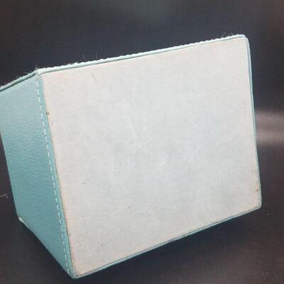 Lot 15 - Blue Leatherette Purse Jewelry Box