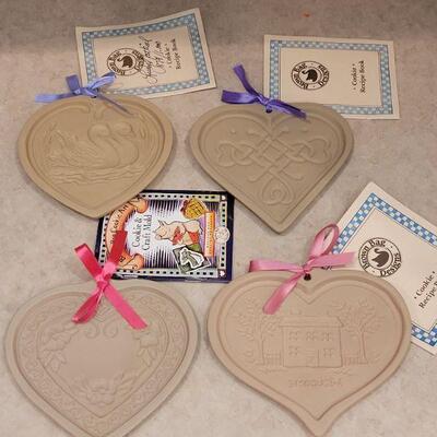 Lot 26: Brown Bag Cookie Art Shortbread Heart Pans (one signed by Artist)