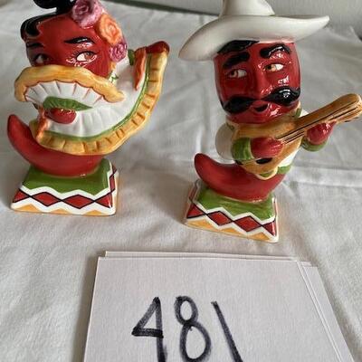 Lot 481 - Chili Pepper salt and pepper