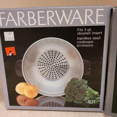 Lot 31: NEW Faberware Strainer and Stainless Mixing Bowl Set