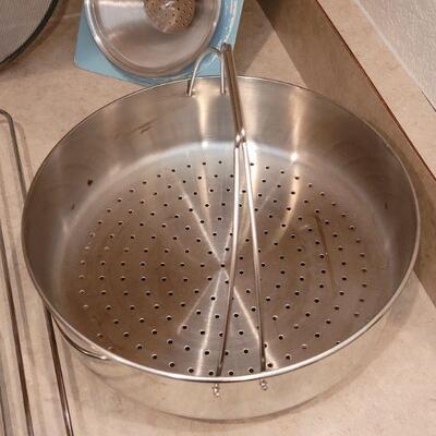 Lot 57: Roasting Rack, Funnel Strainers and Grease Catcher