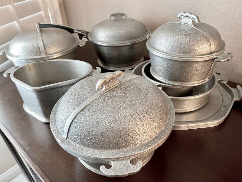 LOT 109 ANTIQUE SET OF GUARDIAN SERVICE HAMMERED ALUMINUM COOKWARE