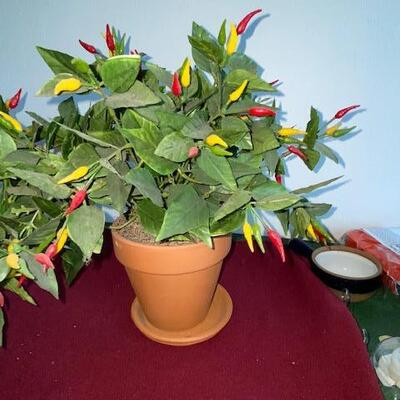 Lot 490 -two artificial pepper plants