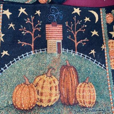 Lot 491 - Fall themed placemats and table runner
