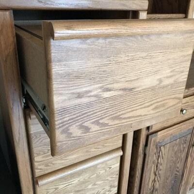 Light Oak Solid Wood Filing Cabinet - SKU F5