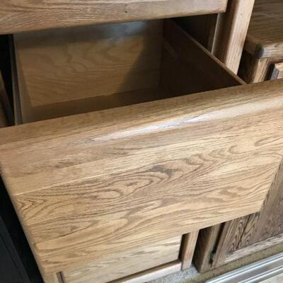 Light Oak Solid Wood Filing Cabinet - SKU F5