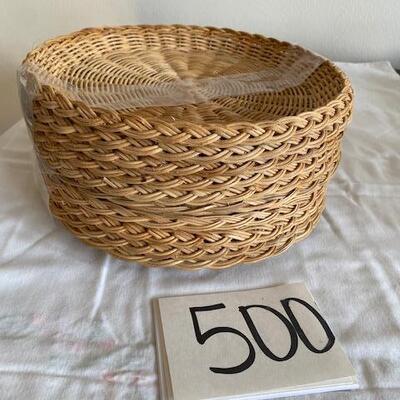 Lot 500 - Rattan Paper Plate Holders
