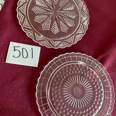 Lot 501 - Vintage Glass Cake Plates