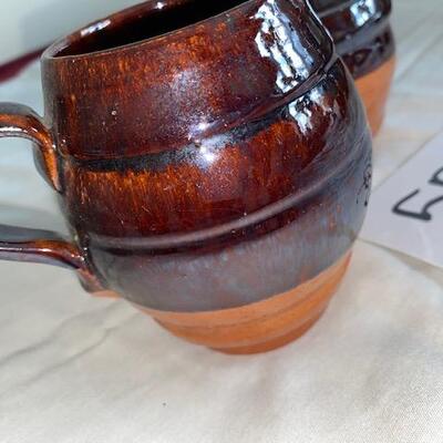 Lot  509- Pottery Mugs
