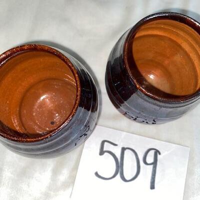 Lot  509- Pottery Mugs