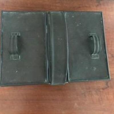 Trio of Unique Print Blocks and Tarnished Brass-Tin Box -SKU B6
