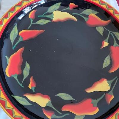 Lot 516 - Chip and dip platter and bowl