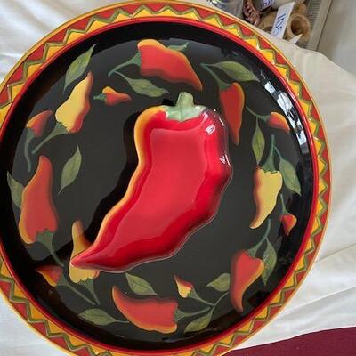 Lot 516 - Chip and dip platter and bowl