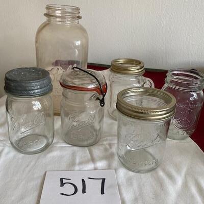 Lot 517 - Canning jars