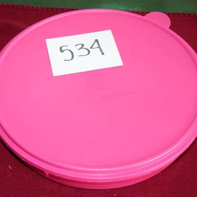 Lot 534 - Tupperware Pink Round Container