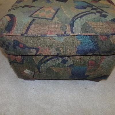 LOT 78   UPHOLSTERED CHAIR W/OTTOMAN