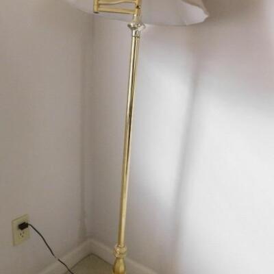 Brass Post Floor Lamp with Shade