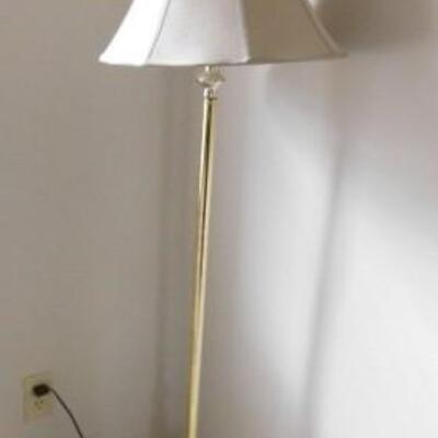 Brass Post Floor Lamp with Shade