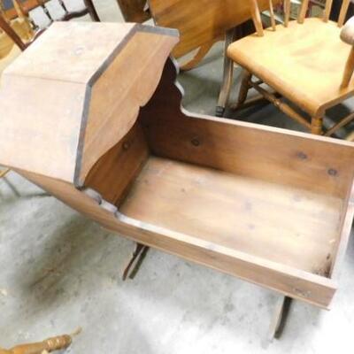 Hand Crafted Solid Wood Baby Cradle 33
