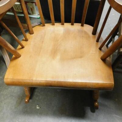 Vintage Maple Spear Back Rocking Chair