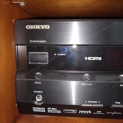 Onkyo AV Reciever HT-R560 For Audio Visual Surround Sound System with Remote