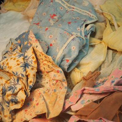 Lot 68, 1940s doll clothes handmade, marked plastic international dolls