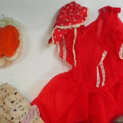 Lot 68, 1940s doll clothes handmade, marked plastic international dolls