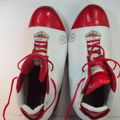 Lot 69, Size 18 Men's Converse red and White Basketball Shoes