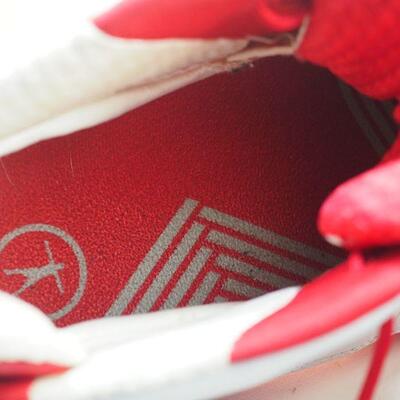 Lot 69, Size 18 Men's Converse red and White Basketball Shoes