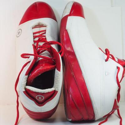 Lot 69, Size 18 Men's Converse red and White Basketball Shoes