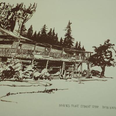 Lot 70, Prints and drawings by Local Los Gatos Artist Bob Newick Unframed on art papers.